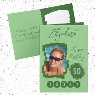 Grattis på födelsedagen 50 i dag lägg till bild gr kort