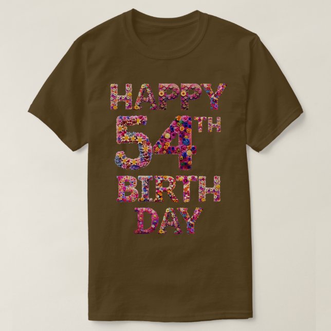 Grattis på födelsedagen 54 t shirt (Design framsida)
