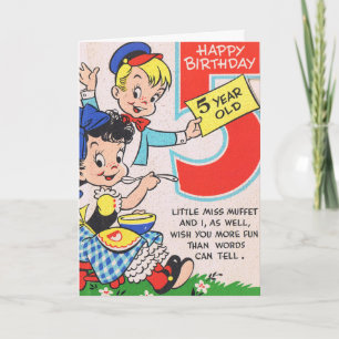 Grattis på födelsedagen 5 år gammal kort