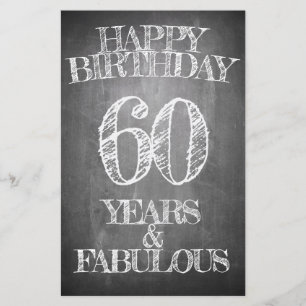 Grattis på födelsedagen - 60 år & Fabulous in chal