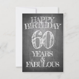 Grattis på födelsedagen - 60 år & Fabulous in chal