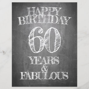 Grattis på födelsedagen - 60 år & fantastisk på kr