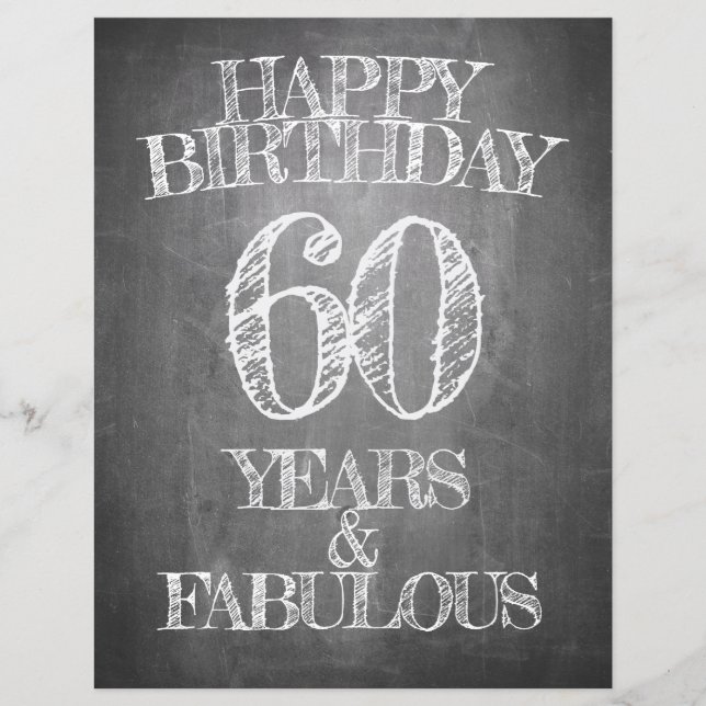 Grattis på födelsedagen - 60 år & fantastisk på kr (Framsida)
