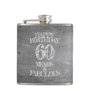 Grattis på födelsedagen - 60 år & fantastisk på kr fickplunta