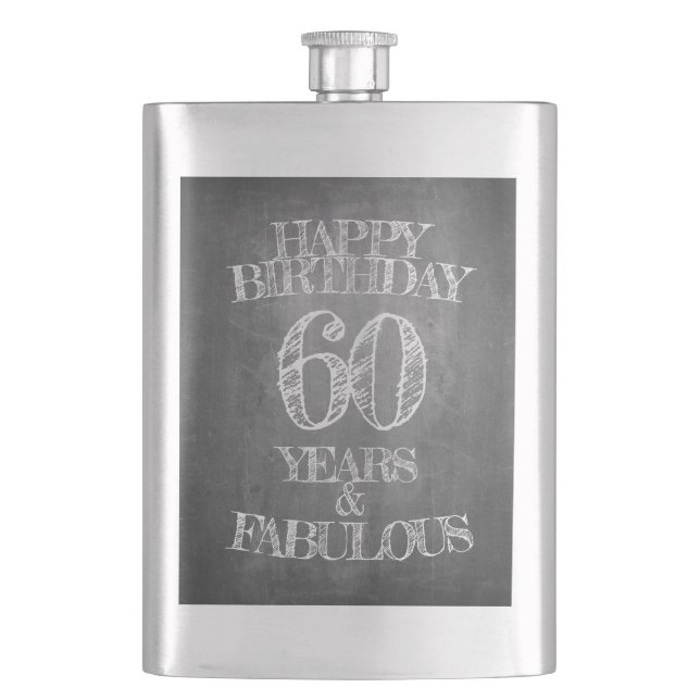 Grattis på födelsedagen - 60 år & fantastisk på kr fickplunta (Framsidan)