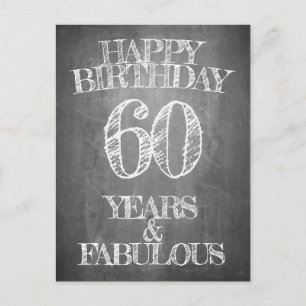 Grattis på födelsedagen - 60 år & fantastisk på kr helg vykort