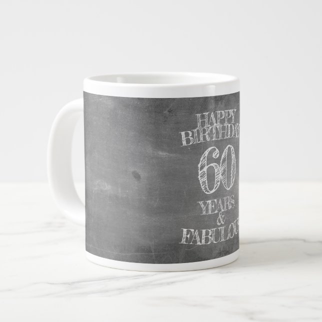 Grattis på födelsedagen - 60 år & fantastisk på kr jumbo mugg (Framsida vänster)