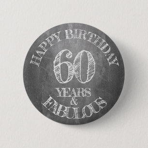 Grattis på födelsedagen - 60 år & fantastisk på kr knapp