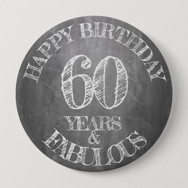 Grattis på födelsedagen - 60 år & fantastisk på kr knapp (Framsida)