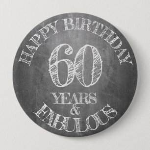 Grattis på födelsedagen - 60 år & fantastisk på kr knapp