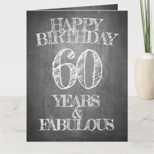 Grattis på födelsedagen - 60 år & fantastisk på kr kort