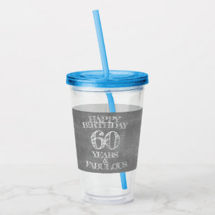 Grattis på födelsedagen - 60 år & fantastisk på kr take away mugg