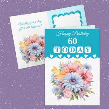 Grattis på födelsedagen 60 i dag blomturkos