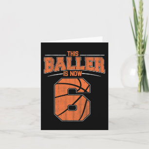 Grattis på födelsedagen 6e 6 år gammal basketboll  kort
