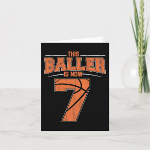 Grattis på födelsedagen 7:e 7-åriga basketbollssko kort