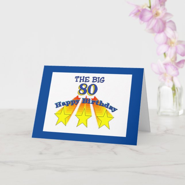 Grattis på födelsedagen 80 Christian Card Kort (Orkide)