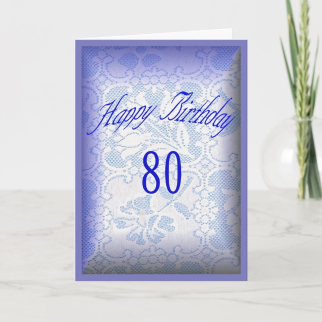 Grattis på födelsedagen 80 gammala år kort (Framsida)