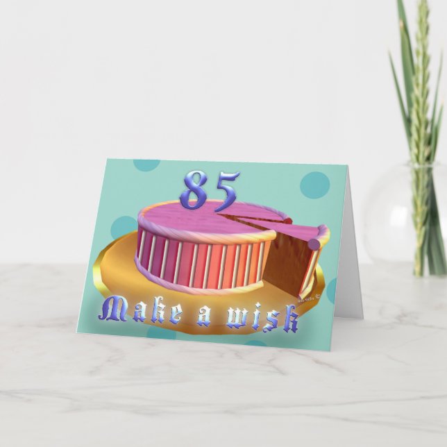 Grattis på födelsedagen 85 Rosa av födelsedagskort Kort (Framsida)