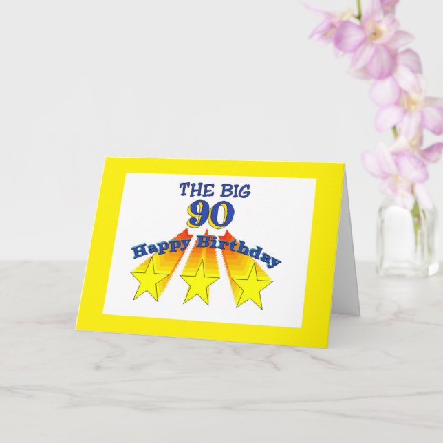 Grattis på födelsedagen 90 Christian Card Kort (Orkide)