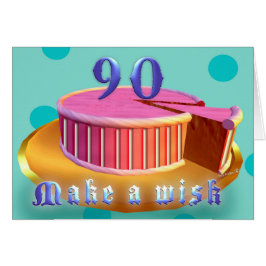 Grattis på födelsedagen 90 Rosa Cake rand födelsed Hälsningskort