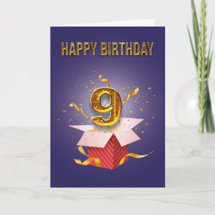 Grattis på födelsedagen 9 Basic Kort