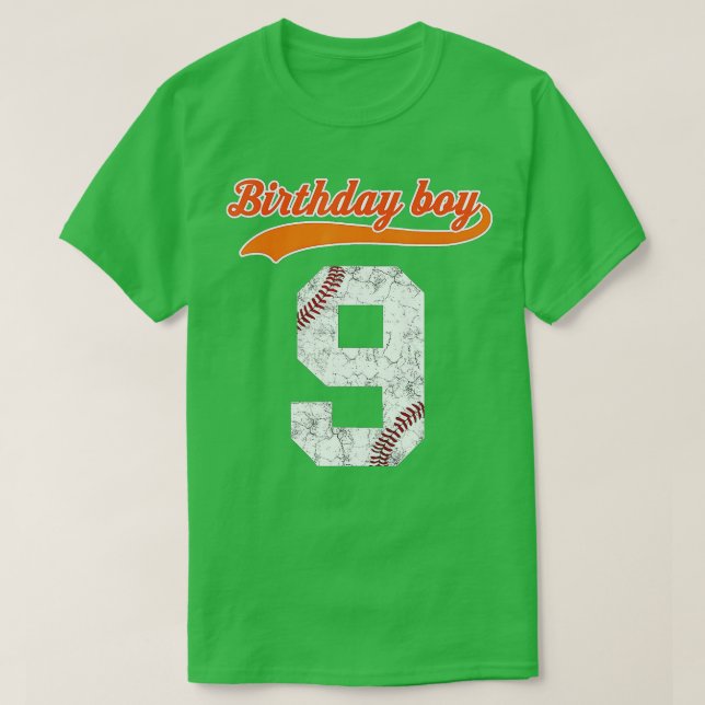 Grattis på födelsedagen 9:e året gamla baskiska gå t shirt (Design framsida)