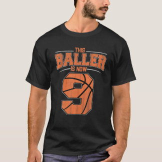 Grattis på födelsedagen 9:e årgången gamla basketb t shirt