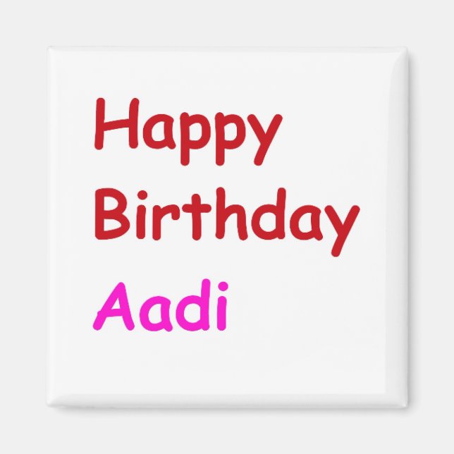 Grattis på födelsedagen Aadi Magnet (Framsidan)
