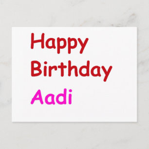 Grattis på födelsedagen Aadi Vykort
