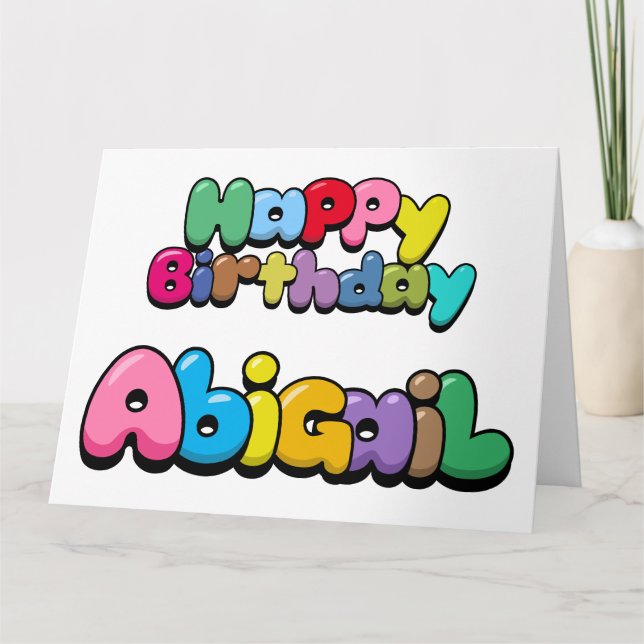 Grattis på födelsedagen Abigail Kort (Framsida)