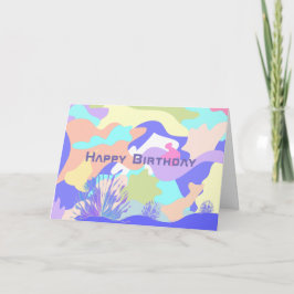 Grattis på födelsedagen Abstrakt Modern Art Kort