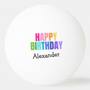 Grattis på födelsedagen Add Namn Gift 3 Golf Bolla Pingisboll