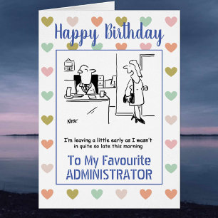 Grattis på födelsedagen Administrator Hälsningskort