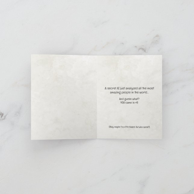 "Grattis på födelsedagen" Ai-hälsningskort Kort (Inuti)