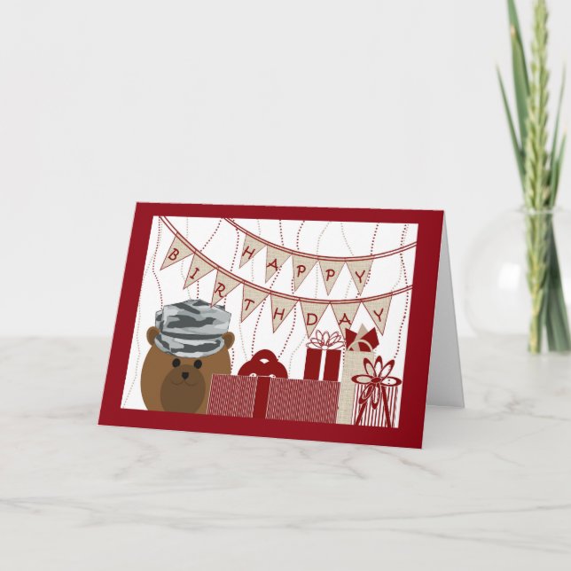 Grattis på födelsedagen, aktiv Luft Force Hero! Kort (Framsida)