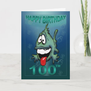 Grattis på födelsedagen Ålder Lycklig Fiskar 100-å Kort