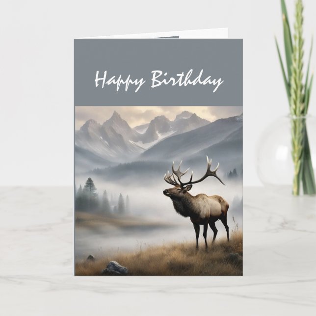 Grattis på födelsedagen Älg Någon enastående Kort (Framsida)