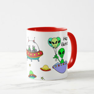 Grattis på födelsedagen Alien Frakt Kopp Anpassa k