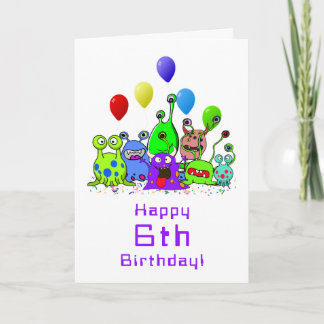 Grattis på födelsedagen Alien Party Kort