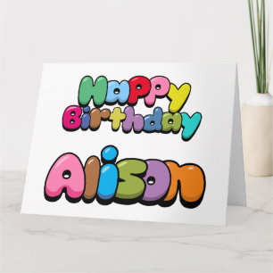Grattis på födelsedagen Alison Kort