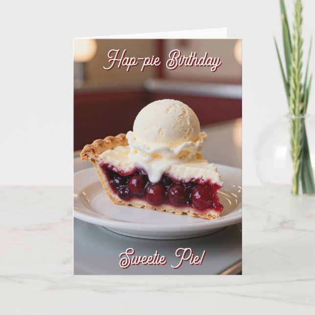 Grattis på födelsedagen älskling paj! kort (Framsida)