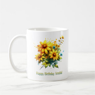 Grattis på födelsedagen Amelia Kaffemugg