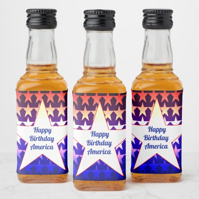 Grattis på födelsedagen America Personalize Spritflaskor Etikett (Flaskor)