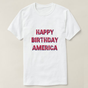 Grattis på födelsedagen America Stars Rand Red Blu T Shirt