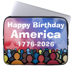 Grattis på födelsedagen Amerika 1776 till 2026 Laptop Fodral