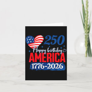 Grattis på födelsedagen Amerika 250 år patriotisk Kort