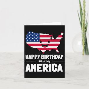 Grattis på födelsedagen Amerika 4:e juli Amerikans Kort