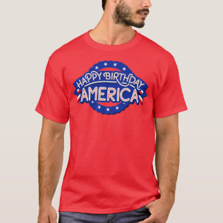 Grattis på födelsedagen Amerika 4:e juli USA Indep T Shirt