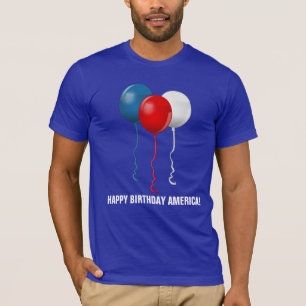 Grattis på födelsedagen Amerika (ballonger) Tee