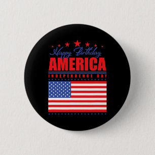Grattis på födelsedagen Amerika Independence day d Knapp